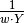 \frac{1}{w \cdot Y}